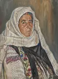 George Löwendal, Bucovineancă (Maria Bolboacă), 1959, ulei pe carton