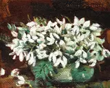 Buchet de ghiocei by Octav Băncilă, ulei pe pânză, sold Jun 2020