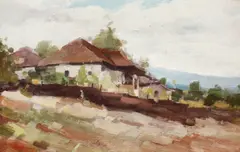 Nicolae Grigorescu, Casă la Câmpulung, ulei pe carton