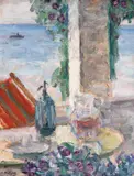 Samuel Mützner, Terasa lui Pherekyde la Balcic, 1939, ulei pe carton