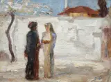 Pericle Capidan, Întâlnire, ulei pe carton