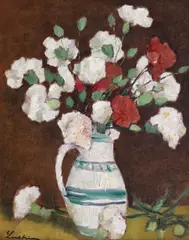 Ștefan Luchian, Vas cu garoafe, 1910-1913, ulei pe pânză