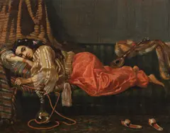 Cadână by Theodor Aman, ulei pe lemn, sold Jun 2020