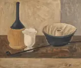 Constantin Pacea, Natură statică cu vase și sticlă de vin