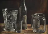 Arthur Segal, Natură statică cu sticle și pahare