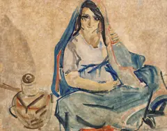 Odaliscă by Max W. Arnold, acuarelă pe hârtie, sold Jun 2020