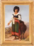 Friedrich von Thelen-Rüden, Păstoriță, 1862, ulei pe pânză