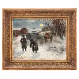 Lajos Kubanyi, Grăniceri descoperind urma, 1904, ulei pe pânză