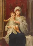 V. Wimmer, Madona cu pruncul, ulei pe pânză