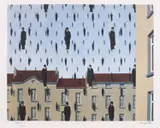 Golconda by René Magritte, cromolitografie, sold May 2020