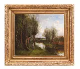 Pierre Ernest Ballue, Culegătoarea de vreascuri, 1880, ulei pe pânză