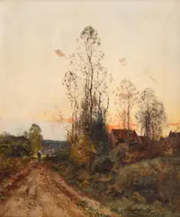 Charles Clair, Amurg, ulei pe pânză