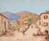 Carl Christian Bowedt, Peisaj din Tunisia, ulei pe pânză