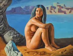 Sabin Bălașa, Muza, 1983, ulei pe pânză