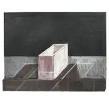 Horia Damian, Le sarcophage, 1989, lemn, ulei și guașă
