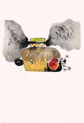 Canzone by Geta Brătescu, 1977, litografie, sold May 2020