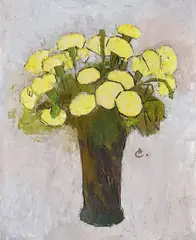 Alexandru Ciucurencu, Vas cu flori, ulei pe pânză