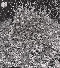 Raid, Sin City, tuș și marker pe hârtie