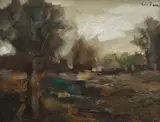 Mircea Ciobanu, Toamnă, ulei pe carton