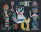 Mala Bedivan-Zamfirescu, Jocuri și jucării, 1966, ulei pe pânză