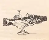 Ștefan Câlția, Pește, 1978, litografie