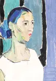 Portret de tânără by Constantin Piliuță, ulei pe carton, sold Apr 2020