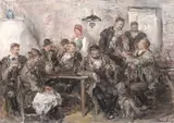 Aurel Naray, Petrecere la han