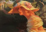 Eugen Urbanski de Neczuja, Pălăria galbenă, ulei pe carton