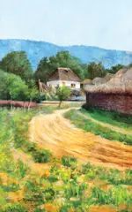 Grigore Romano, Margine de sat, 1899, ulei pe pânză