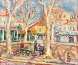 George Tomaziu, Stradă în Arles, 1939, ulei pe pânză