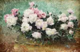 Crizanteme by început de sec. Xx Școală Franceză, ulei pe lemn, sold Apr 2020