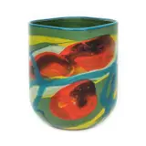 Ioan Nemtoi, Vas din sticlă, cu decor multicolor și motive abstracte, sticlă stratificată