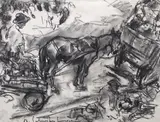 Rudolf Schweitzer–Cumpăna, Căruțaș, cărbune pe hârtie