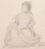 Nicolae Vermont, Chivuță, creion pe hârtie