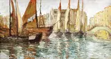 Petre (Pejin) Jinga, Veneția, 1925, ulei pe carton