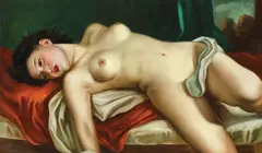 Ion Stătescu, Nud, ulei pe carton