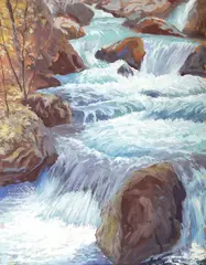Jean Leon Cosmovici, Cheile Bicazului, 1938, guașă pe hârtie