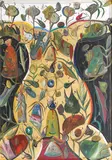 Grădina Raiului by Ștefan Pelmuș, 2003, ulei pe pânză, sold Apr 2020