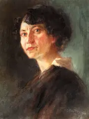 Portret de femeie by Costin Petrescu, 1917, ulei pe pânză, sold Apr 2020