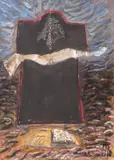 Paula Ribariu, Poartă, 2015, ulei pe pânză