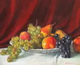 Grigore Negoşanu, Natură statică cu fructe, ulei pe pânză
