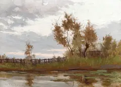 Ionel Iacobescu, Margine de crâng, 1929, ulei pe carton