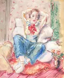 Wladimir Siegfried, Odaliscă, 1934, guașă pe hârtie