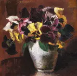 Panseluțe by Octav Băncilă, ulei pe pânză, sold Mar 2020