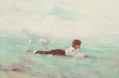 Nicolae Grigorescu, Ciobăniță, 1904, ulei pe lemn