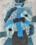 Madonă albastră by Ion Alin Gheorghiu, 1978, ulei pe pânză, sold Mar 2020
