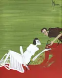 Mire și mireasă by Sorin Ilfoveanu, 2015, ulei pe pânză, sold Mar 2020