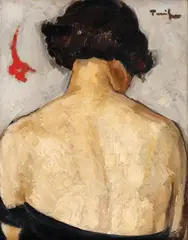 Nicolae Tonitza, Nud cu spatele, 1928-1929, ulei pe carton