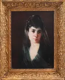 sec. Xix Școală Germană, Eleganță, ulei pe pânză