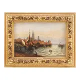 R. Vitalis, Intrarea în port, ulei pe pânză